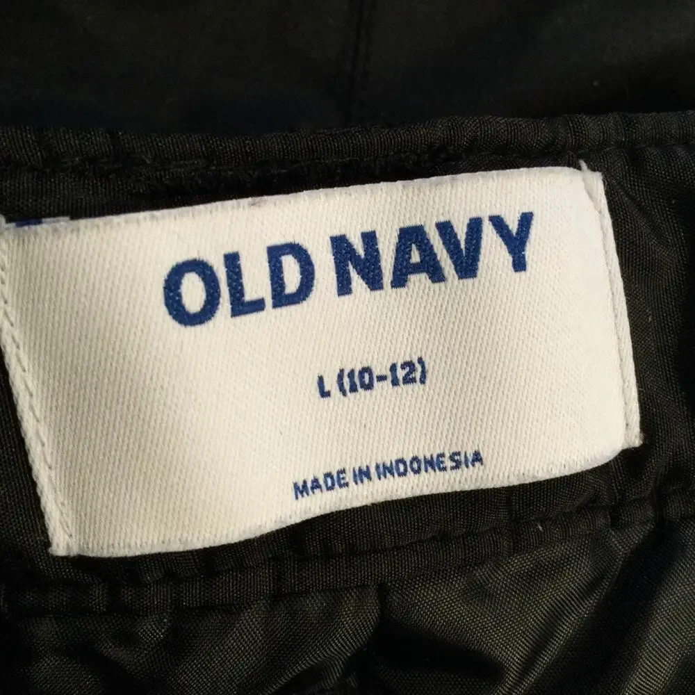 Old Navy Boys Snow Pants L 10/12 Black